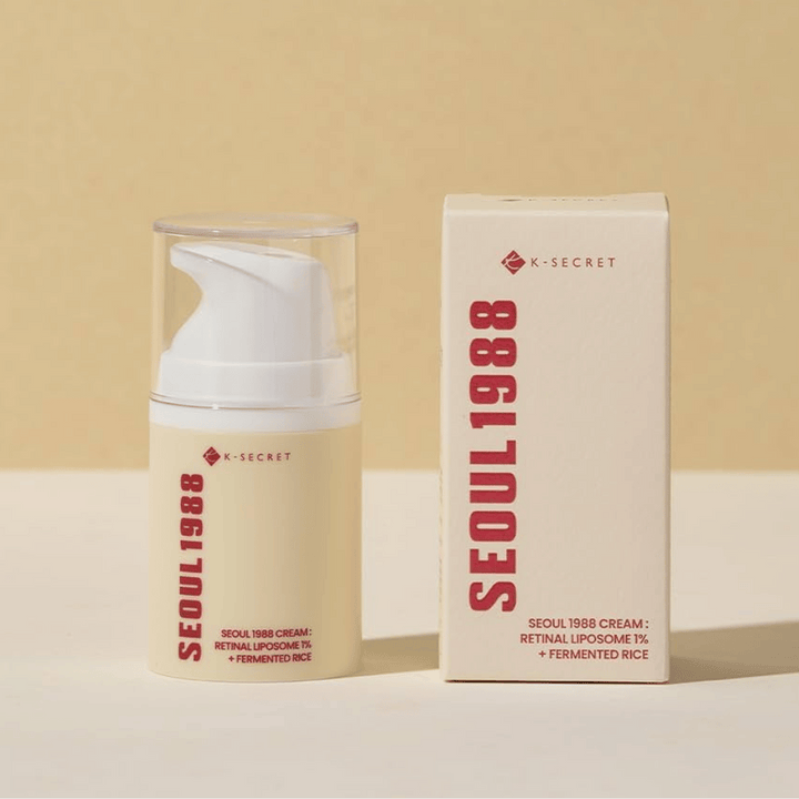 Produktbild med förpackning för SEOUL 1988 Cream : Retinal Liposome 1% + Fermented Rice 50ml